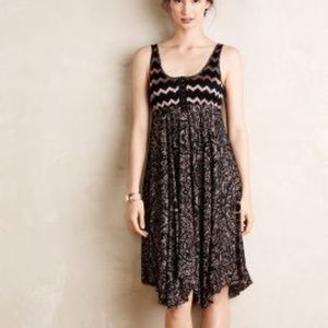 Anthropologie Casco Bay dress, black/rose gold XS